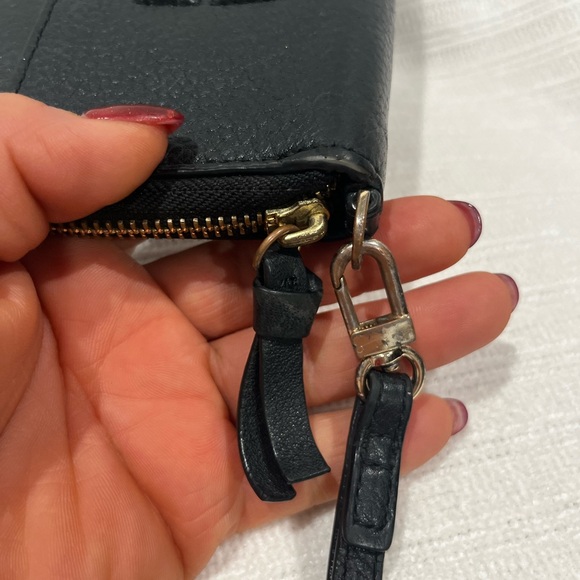 Tory Burch Black Leather Wristlet - Picture 5 of 11